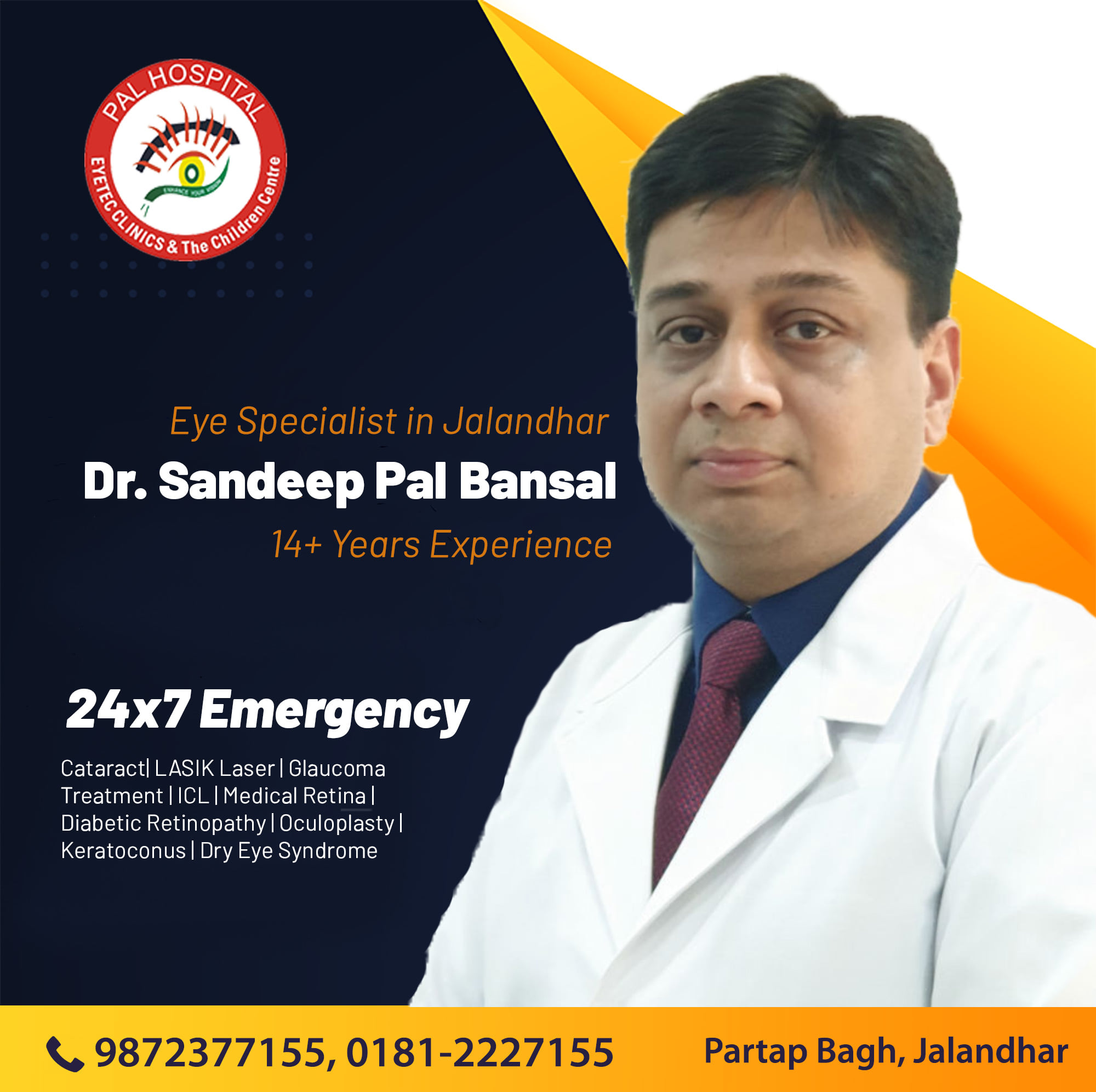 Dr. Sandeep Pal Bansal | Eye Specialist in Jalandhar